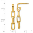 14K Polished Link Dangle Post Earrings
