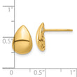 14K Polished Teardrop Post Earrings