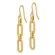 14K Polished and D/C Link Dangle Earrings