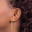 14K Polished and D/C Link Dangle Earrings