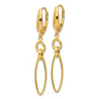 14K Polished/Textured Dangle Earrings