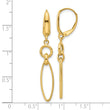 14K Polished/Textured Dangle Earrings