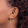 14K Polished and Diamond-cut Dangle Earrings