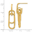 14K Polished Post Dangle Earrings