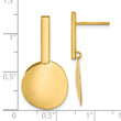 14K Polished  Drop Post Earrings