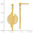 14K Polished and Brushed Dangle Post Earrings