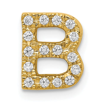 10K  Diamond Letter B Initial Charm
