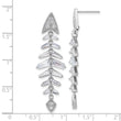 Cheryl M Sterling Silver Rhodium-plated Brilliant-cut and Tapered Baguette-cut CZ Post Dangle Earrings