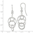 Sterling Silver Polished Intertwined Circles Dangle Earrings