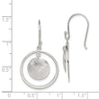 Sterling Silver Polished & Brushed Circles Dangle Earrings