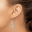 Sterling Silver Polished & Twisted Dangle Earrings