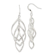 Sterling Silver Polished & Twisted Dangle Earrings