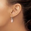 Sterling Silver Pink Chalcedony Dangle Earrings
