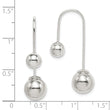 Sterling Silver Polished Front and Back Dangle Earrings