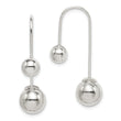 Sterling Silver Polished Front and Back Dangle Earrings
