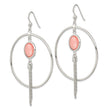 Sterling Silver Polished Dyed Agate Fancy Dangle Earrings