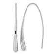 Sterling Silver Rh-Plated Polished Teardrop Threader