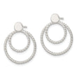 Sterling Silver w/2 Circle Jackets Button Post Earrings