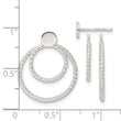 Sterling Silver w/2 Circle Jackets Button Post Earrings