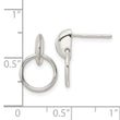 Sterling Silver Circle Dangle Post Earrings