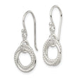 Sterling Silver Polished Intertwined Circles Dangle Earrings