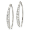 Sterling Silver Polished CZ Threader Earrings