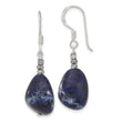 Sterling Silver Hematite and Sodalite Dangle Earrings