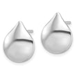 Sterling Silver Rhodium-plated Polished Teardrop Post Earrings
