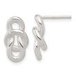 Sterling Silver Polished Fancy Knot Post Earrings