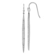 Sterling Silver Rhodium-plated Polished CZ Point Dangle Earrings