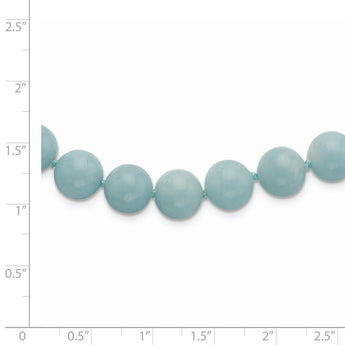 10-10.5mm Smooth Beaded Amazonite Necklace w/Sterling S.RH Clasp