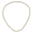Sterling Silver Rh-p 6-7mm FWC Pearl Necklace 7.25 Brace & 1pc Earring Set