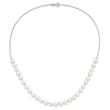 Sterling Silver RH 7-8mm White FWC Pearl Earring/Necklace Set