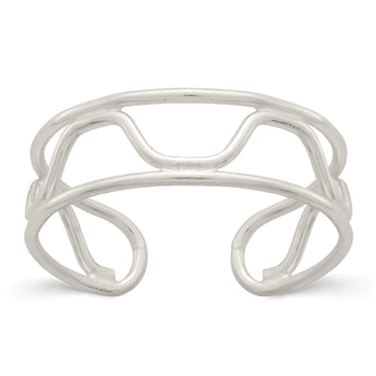 Sterling Silver Wave Toe Ring