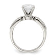 Sterling Silver Rhodium-plated CZ Ring