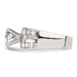 Sterling Silver Rhodium-plated CZ Ring
