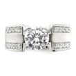 Sterling Silver Rhodium-plated CZ Ring