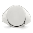 Sterling Silver 17x13mm Closed Back Signet Ring