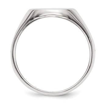 Sterling Silver 15x12mm Closed Back Signet Ring