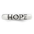 Sterling Silver Antiqued & Polished Hope Ring