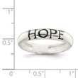Sterling Silver Antiqued & Polished Hope Ring