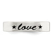 Sterling Silver Antiqued & Polished Love Ring