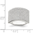 Sterling Silver Polished CZ Ring