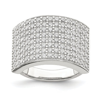 Sterling Silver Polished CZ Ring