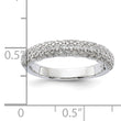 Sterling Silver Pav‚ Rhodium-plated 61 Stone CZ Ring