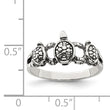 Sterling Silver Antiqued Turtle Ring