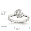 Sterling Silver 8mm Rose Ring