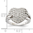 Sterling Silver CZ Heart Ring