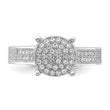 Sterling Silver Polished Micro Pav‚ CZ Center Circle Ring