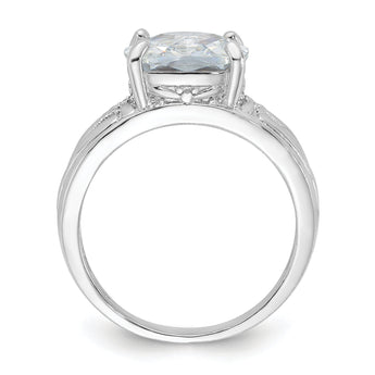 Sterling Silver Cushion CZ Ring